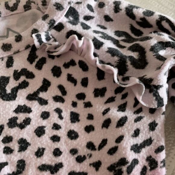 Chaser Girls Pink Ombré Ruffle Leopard Sweatshirt - Picture 3 of 7